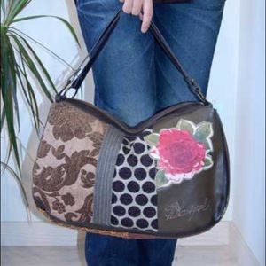 Desigual Medio Big Patch Rose Purse